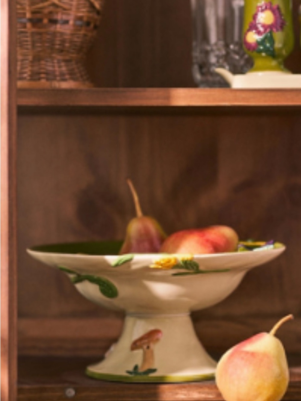 Anthropologie The Faye Icon Stoneware Pedestal Bowl.